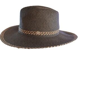 Steve Madden Dark Brown Woven Hat